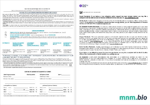 Zjednoczone Królestwo Starling Bank wyciąg z kredytu hipotecznego w formatach Word i PDF, 8 stron 3-4